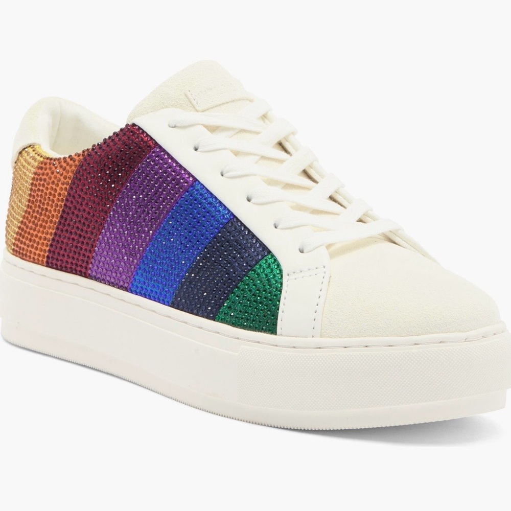 Women’s Crystal Stripe Kurt Geiger Platform Sneakers